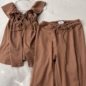 Sabo Skirt Tan Jumpsuit Set